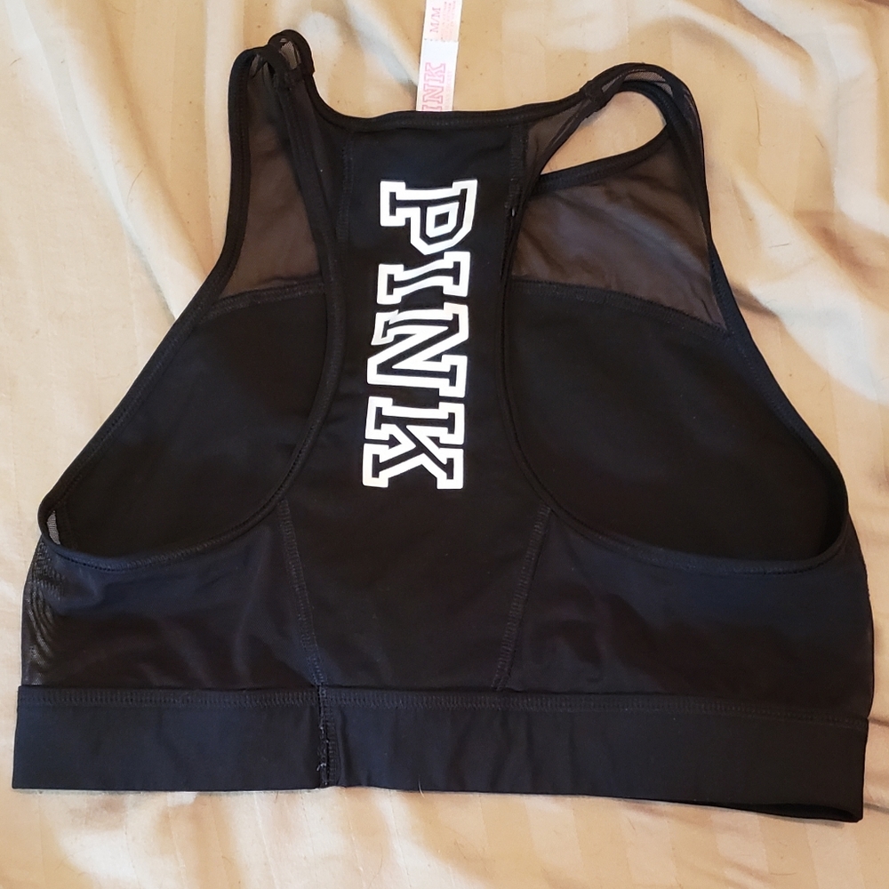 VS Pink high neck mesh sports bra